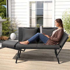 Ikodm Gartensofa Sitzmöbel Polyrattan Gartenbank