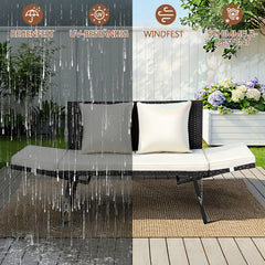 Ikodm Gartensofa Sitzmöbel Polyrattan Gartenbank