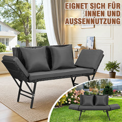 Ikodm Gartensofa Sitzmöbel Polyrattan Gartenbank