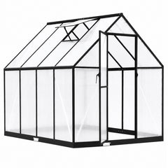 Ikodm Gewächshaus Aluminium mit Bodenrahmen & Dachfenster