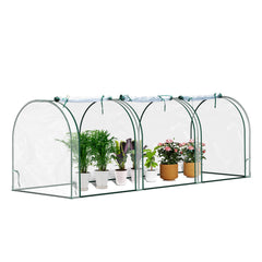 Ikodm Gewächshaus PVC 270×90×90cm Transparent