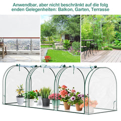 Ikodm Gewächshaus PVC 270×90×90cm Transparent