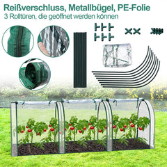 Ikodm Gewächshaus PVC 270×90×90cm Transparent