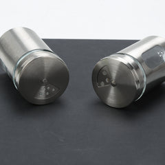 Ikodm 12tlg. Gewürzstreuer-Set aus Glas und Edelstahl
