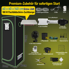Ikodm Growzelt Growbox Komplettset Vollspektrum