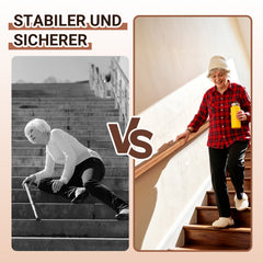 Ikodm Handlauf Kiefernholz, Geländer Wandmontierte Treppengeländer, Halbrunde Wood