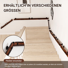 Ikodm Handlauf Kiefernholz, Geländer Wandhandlauf Wand Treppe