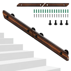 Ikodm Handlauf Kiefernholz, Geländer Wandhandlauf Wand Treppe