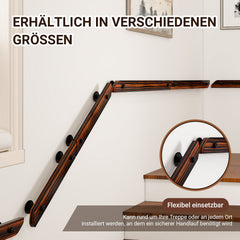 Ikodm Handlauf Kiefernholz, Geländer Wandhandlauf Wand Treppe