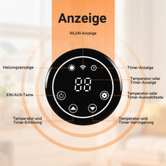 Ikodm Infrarotheizung Smart Thermostat Handtuchhalter