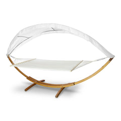 Ikodm Hängematte Hammock Holz mit Gestell Sonnendach