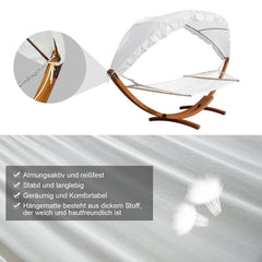 Ikodm Hängematte Hammock Holz mit Gestell Sonnendach