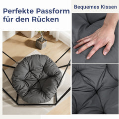 Ikodm Hängesessel Hängematte mit Gestell & Kissen Runder