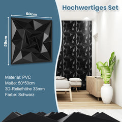 Ikodm 3D Wandpaneele Hartes 3D-Profil-Kunststoff für Raumgestaltung