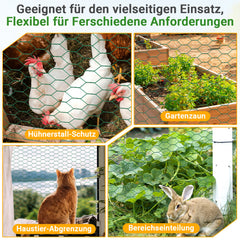 Ikodm Hasendraht Verzinkt Maschendrahtzaun 10m-52m