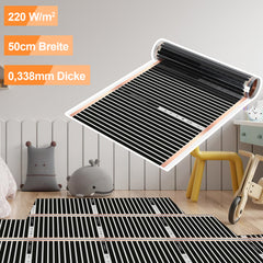 Ikodm Infrarot Heizfolie Elektrische Fußbodenheizung Zur Selbstmontage Fußboden, Wand- oder Deckenheizung, Einfache Montage (ohne thermostat)