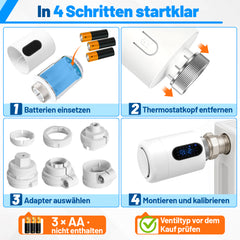 Ikodm Smartes Heizkörperthermostat mit WLAN, App-Steuerung ohne Hub