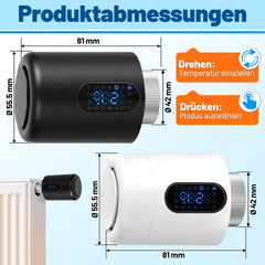 Ikodm Smartes Heizkörperthermostat mit WLAN, App-Steuerung ohne Hub