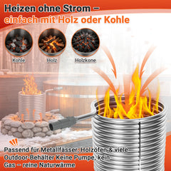 Ikodm Pool Heizspirale, Poolheizung mit Edelstahl Heizspirale