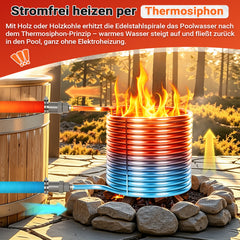 Ikodm Pool Heizspirale, Poolheizung mit Edelstahl Heizspirale