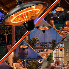 Ikodm Heizstrahler Outdoor 1800 W, 3 Heizstufen, IP55, Carbon-Heizröhre