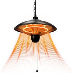 Ikodm Heizstrahler Outdoor 1800 W, 3 Heizstufen, IP55, Carbon-Heizröhre
