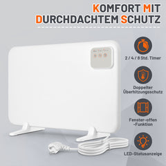 Ikodm Infrarotheizung Heizung App/Wifi Elektroheizung Thermostat Heizgerät