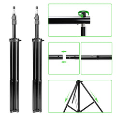 Ikodm Verstellbares Fotostudio Hintergrundsystem mit 3 Hintergründen