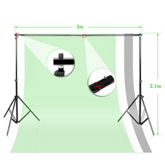 Ikodm Verstellbares Fotostudio Hintergrundsystem mit 3 Hintergründen