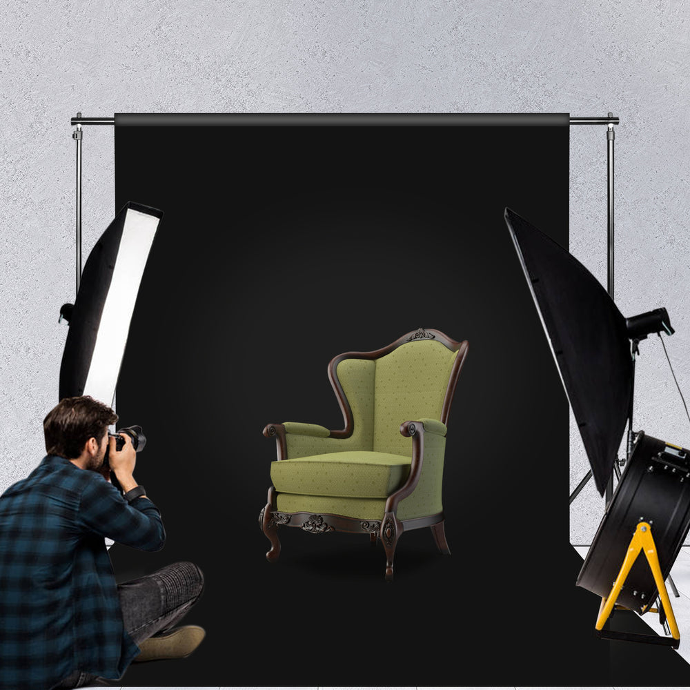 Ikodm Verstellbares Fotostudio Hintergrundsystem mit 3 Hintergründen