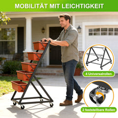 Ikodm Hochbeet Vertikalbeet 5-stöckiges mit Blumenkasten