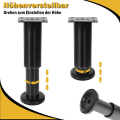 Ikodm 4er Set Möbelfüße Höhenverstellbar 12-18cm