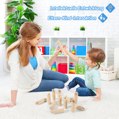 Ikodm Kubb Holz Holzkegel Wikingerspiel Outdoorspiel Gartenschach Wurfspiel Playtive