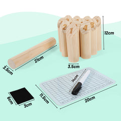 Ikodm Kubb Holz Holzkegel Wikingerspiel Outdoorspiel Gartenschach Wurfspiel Playtive
