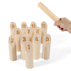 Ikodm Kubb Holz Holzkegel Wikingerspiel Outdoorspiel Gartenschach Wurfspiel Playtive