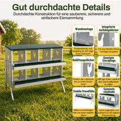 Ikodm Legenest für Hühner aus Metall Abrollnest und Standfüßen