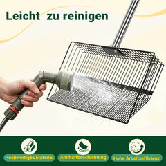 Ikodm Hühnerkotschaufel 4-in-1 Verstellbare Stiel