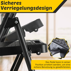 Ikodm Klappbar Leiter 4-Stufen mit abnehmbaren Armlehnen