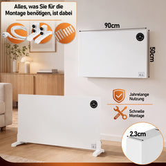 Ikodm Infrarotheizung Elektroheizung Touchdisplay 400W / 750W / 1000W