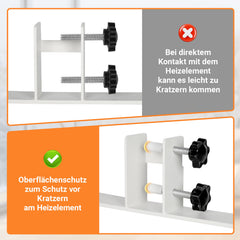 Ikodm Infrarotheizung Standfüße Universel Zubehör Mit Rollen Heizpanel Edelstahl