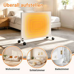 Ikodm Infrarotheizung Standfüße Universel Zubehör Mit Rollen Heizpanel Edelstahl