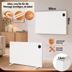 Ikodm Infrarotheizung Elektroheizung Touchdisplay 400W / 750W / 1000W