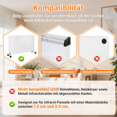 Ikodm Infrarotheizung Standfüße Universel Zubehör Mit Rollen Heizpanel Edelstahl