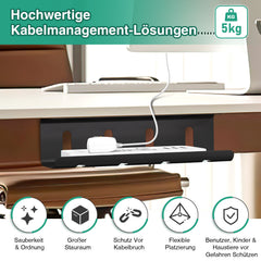 Ikodm Kabelmanagement 2 Stück Kabelkanal Schreibtisch