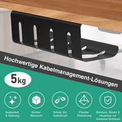 Ikodm Kabelmanagement 2 Stück Kabelkanal Schreibtisch
