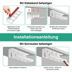 Ikodm Kabelmanagement 2 Stück Kabelkanal Schreibtisch