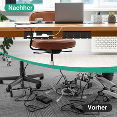 Ikodm Kabelmanagement 2 Stück Kabelkanal Schreibtisch