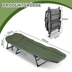 Ikodm Karpfenliege Campingbett Faltbar Maximale Belastung 150 kg