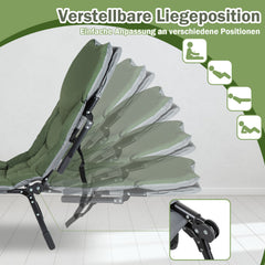 Ikodm Karpfenliege Campingbett Faltbar Maximale Belastung 150 kg