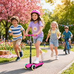 Ikodm Kinderroller Faltbar mit LED Leuchtenden Räder